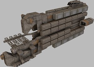 3d cargo freighter model