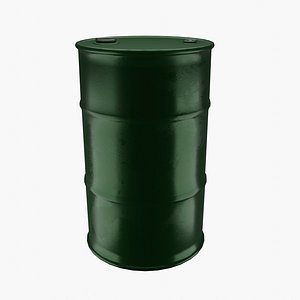 3D Oil Barrel Green New Clean-Logo model