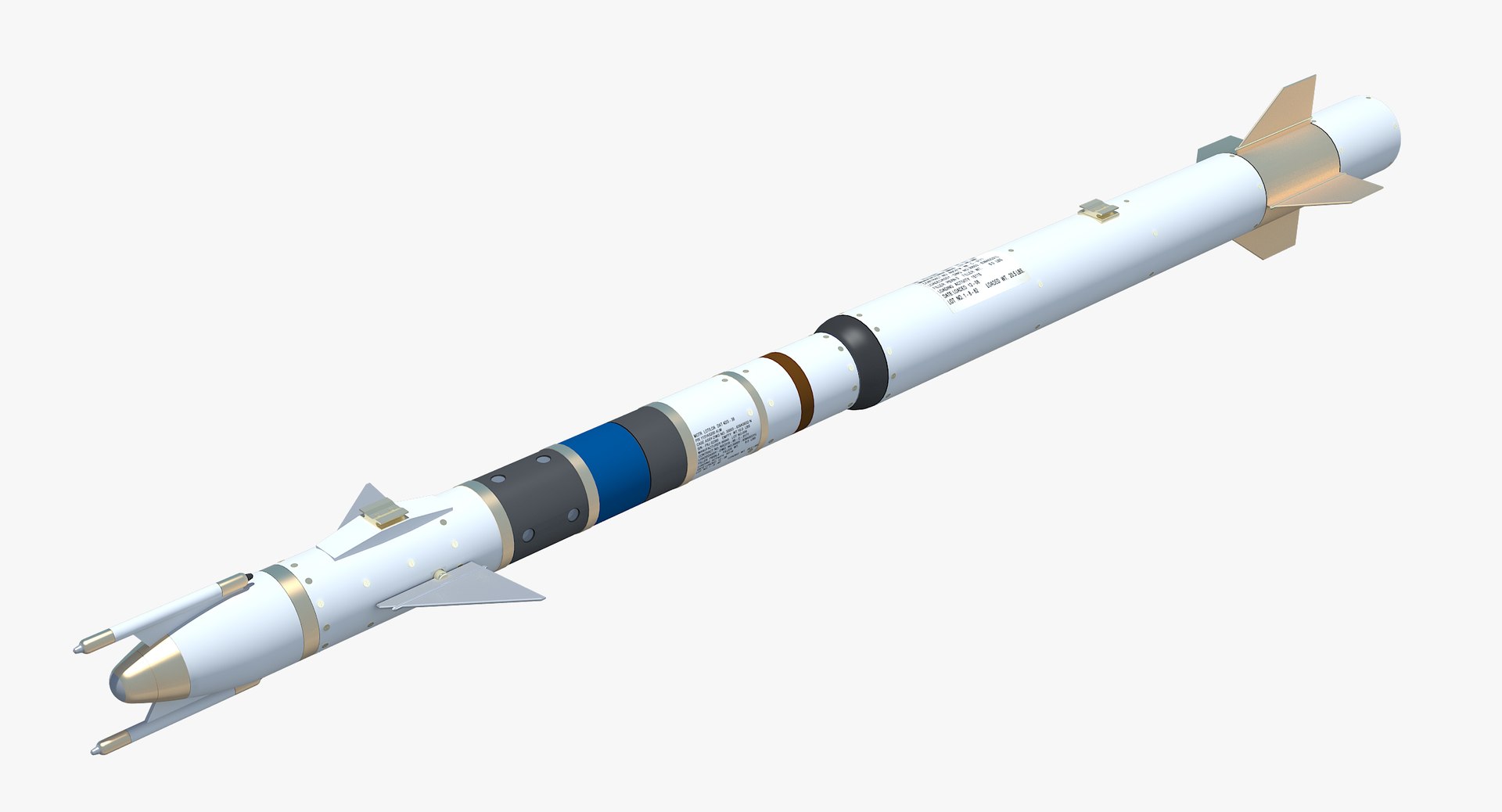 Rim-116 Rolling Airframe Missile 3D Model - TurboSquid 1224593