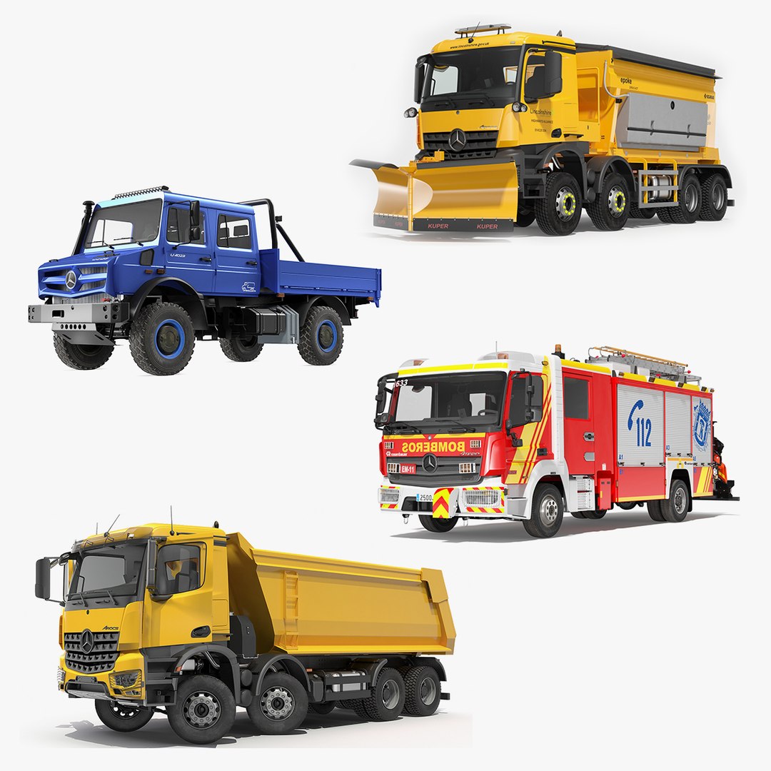 Mercedes Benz Trucks Collection 3D model preview