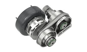 3D CVT Transmission Animation model