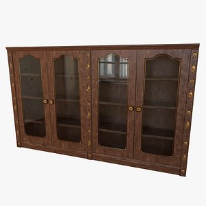 3D Vintage Bookshelf model
