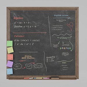 Customizable Wall-Mounted Blackboard - Square Wooden Writing Board
