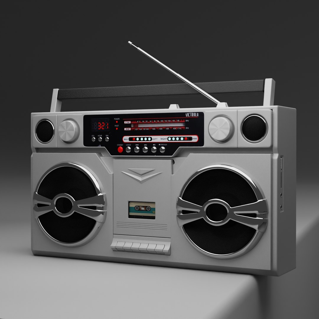 Boombox Victrola 80s 3D Model TurboSquid 2080846