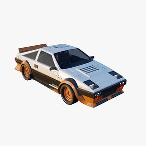 Cyberpunk Fictional AE86 3D model