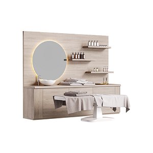 3D model Modern spa and accessories 06
