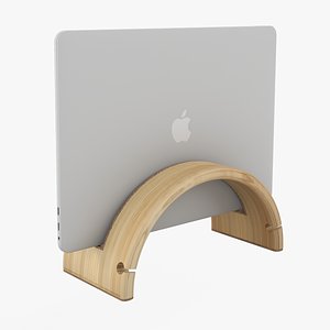 Wooden Laptop Holder Stand 3D model