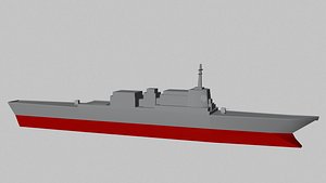 Aegis warship 3D model