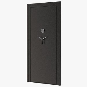 Vault Room Door with Digital Code Lock 3D model