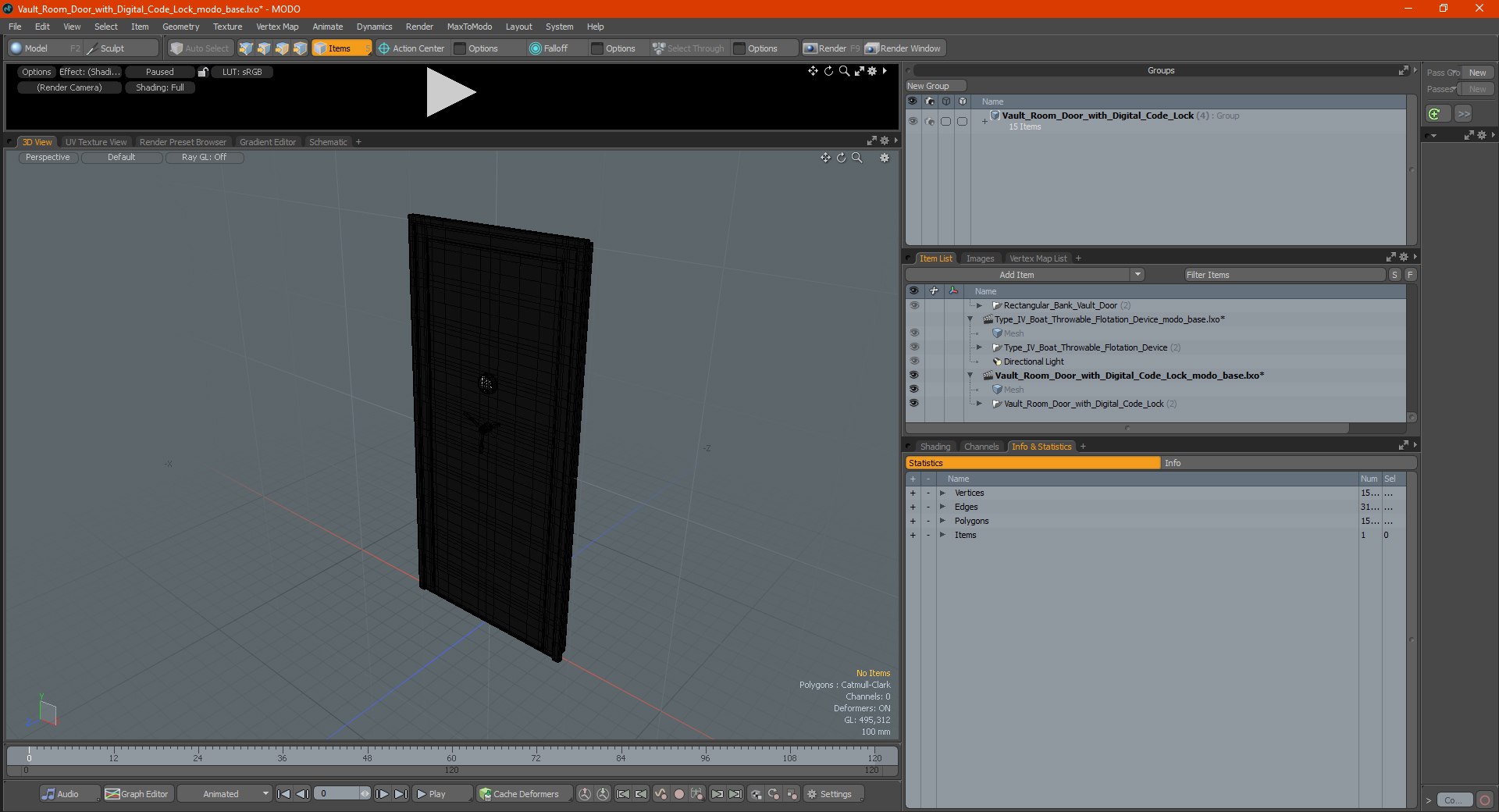 Vault Room Door With Digital Code Lock 3D Model - TurboSquid 1848633