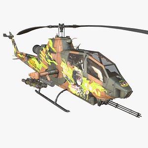 ベル AH-1S コブラ 陸上自衛隊 木更津あおい 静的3Dモデル 