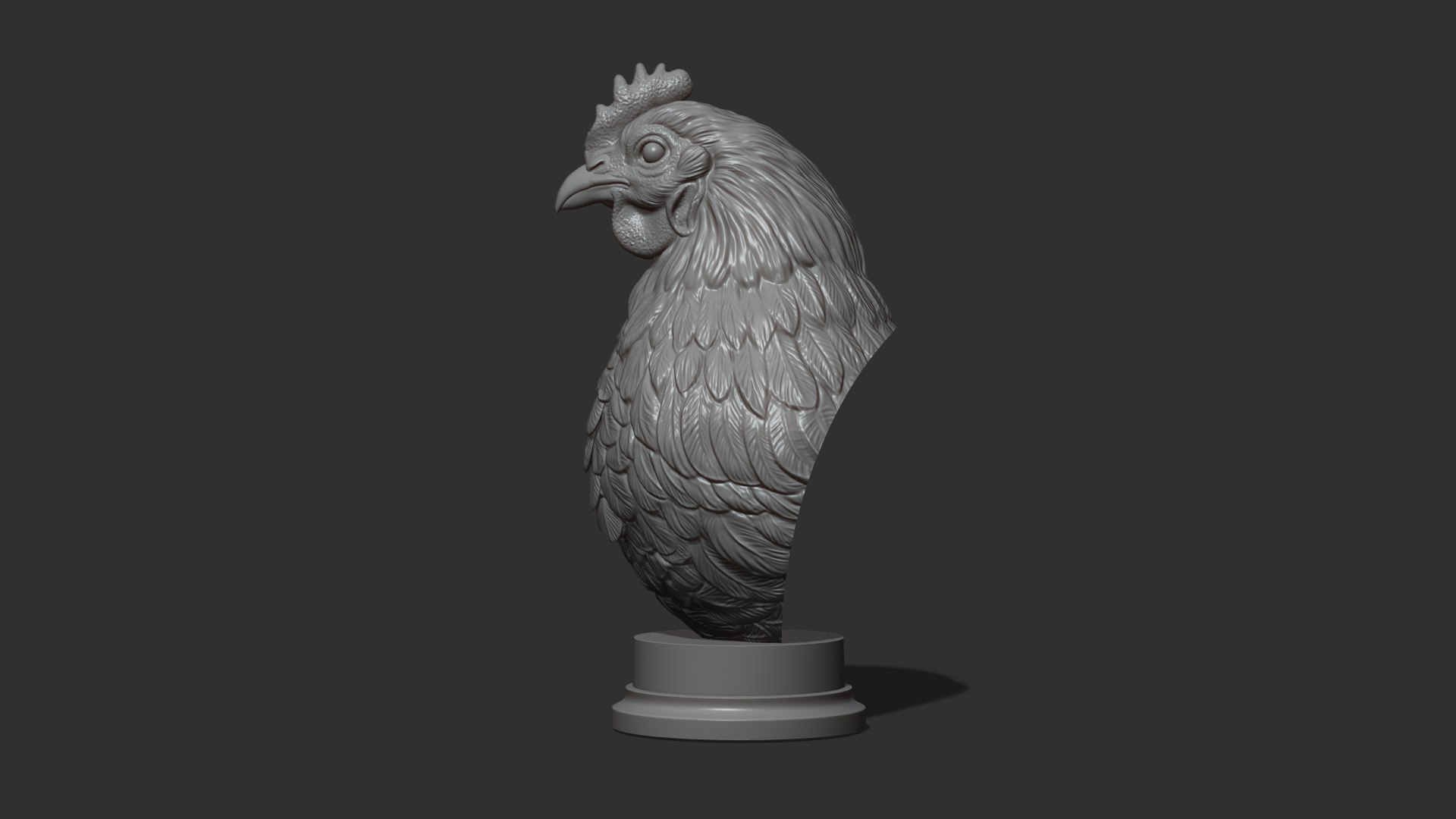 Chicken Bust Head 3D Model - TurboSquid 2212793