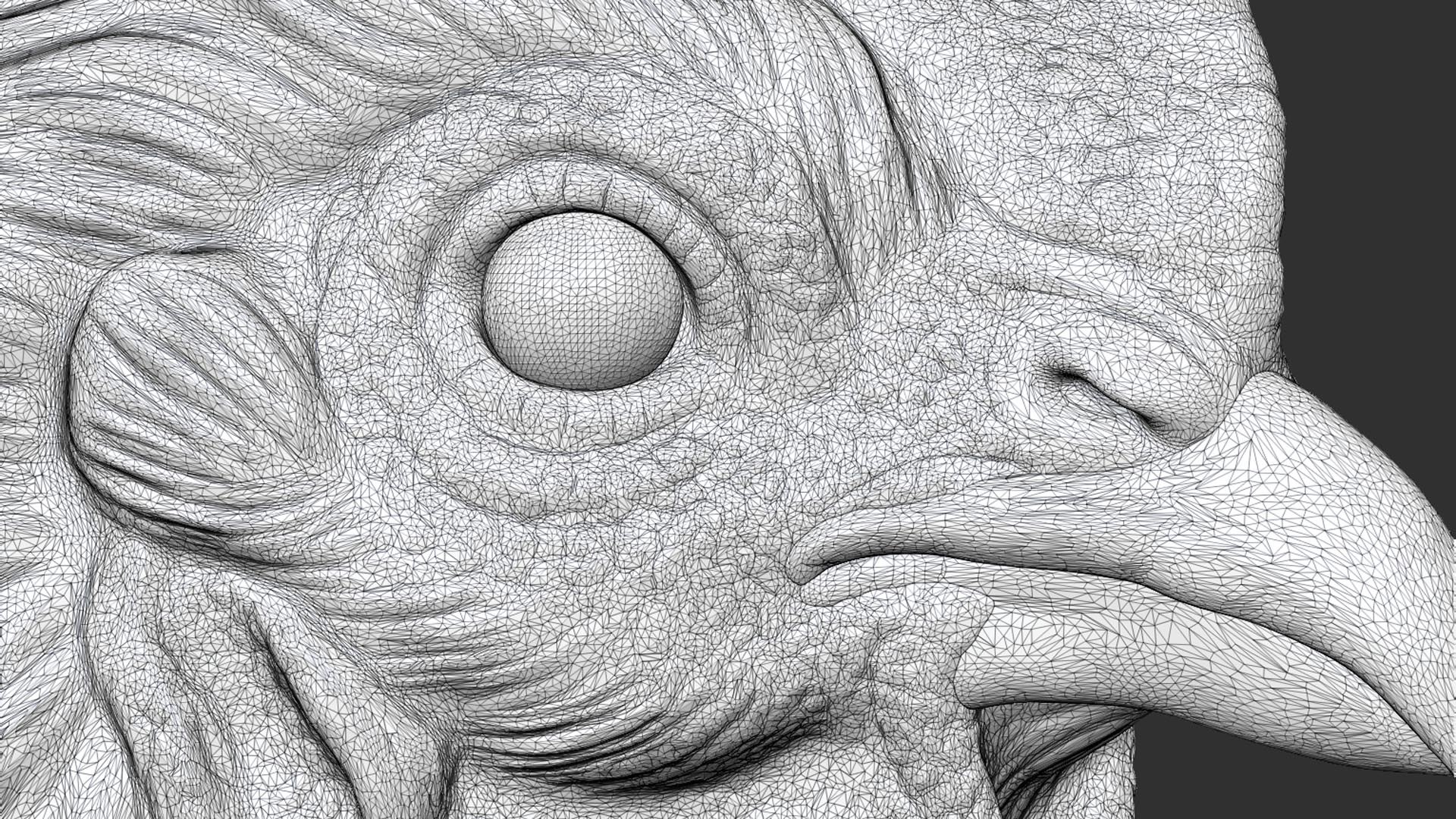 Chicken Bust Head 3D Model - TurboSquid 2212793