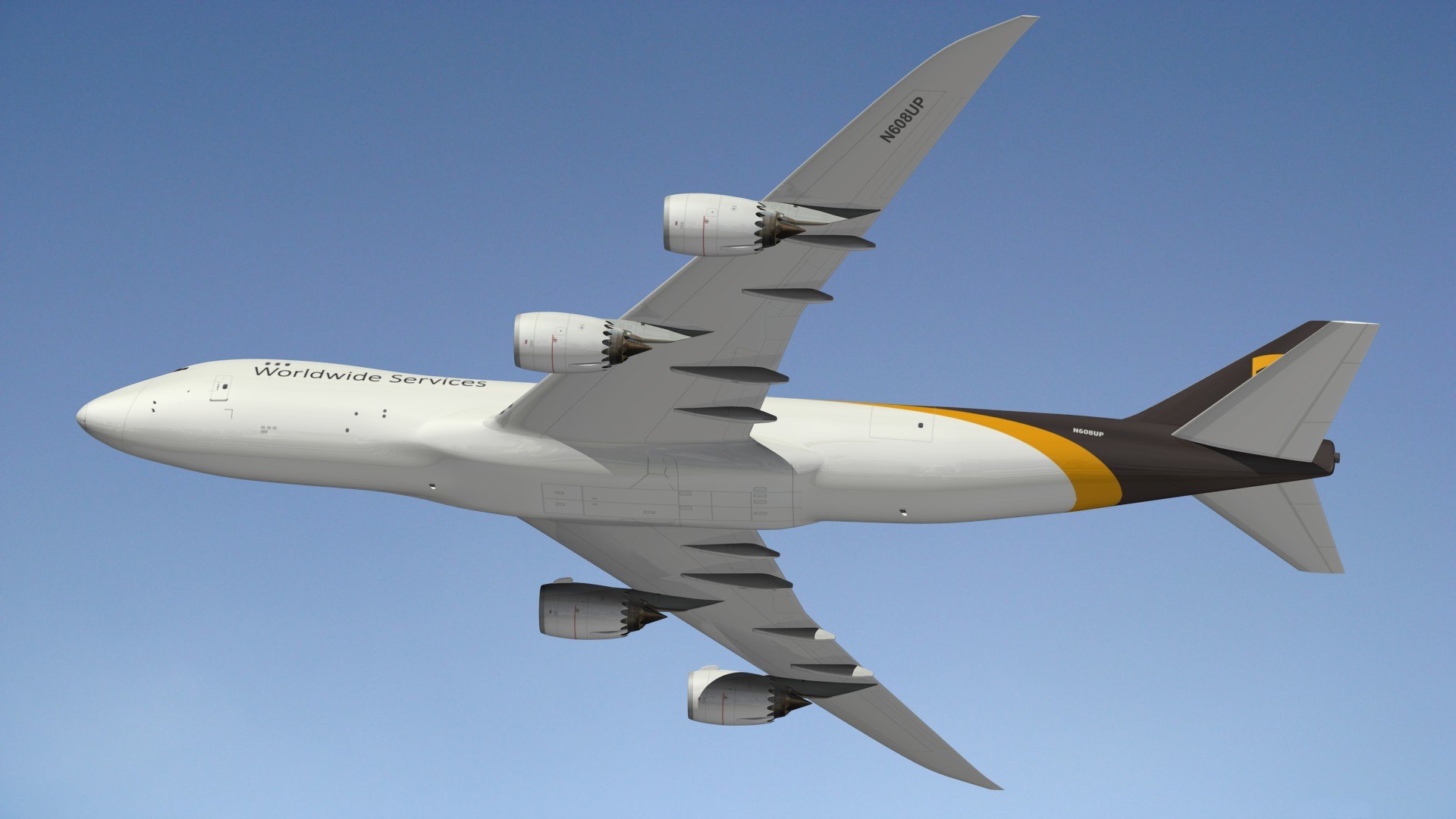 Boeing 747 8F UPS model - TurboSquid 2162805