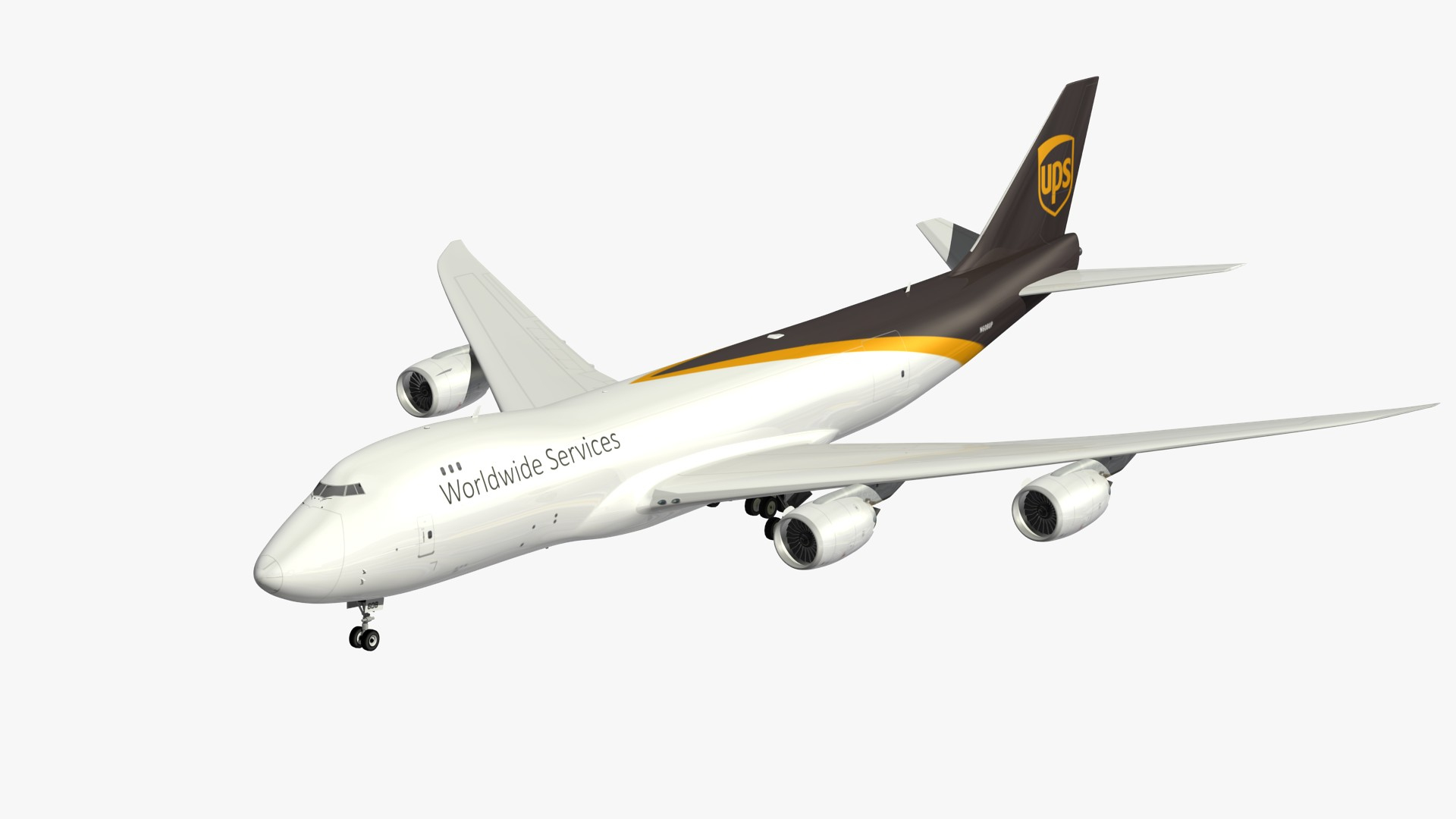 Boeing 747 8F UPS model - TurboSquid 2162805