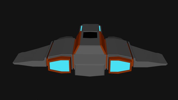 modelo 3d Nave espacial de ciencia ficción Low Poly - TurboSquid 1840274