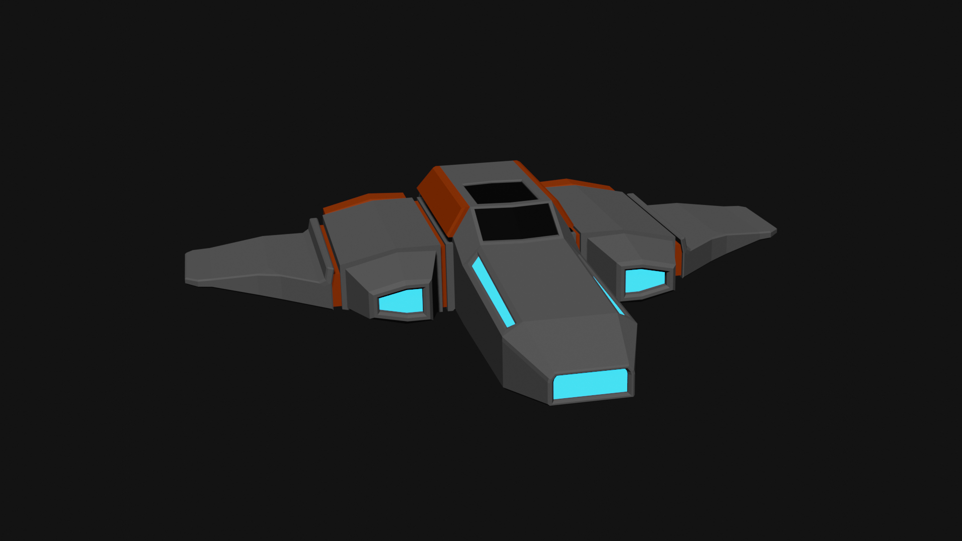 modelo 3d Nave espacial de ciencia ficción Low Poly - TurboSquid 1840274