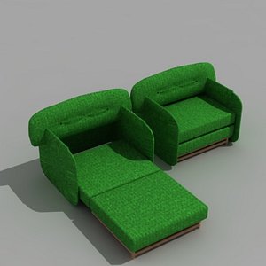 3d model chair bed