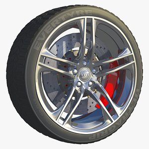 car tire wheel rim 3d model