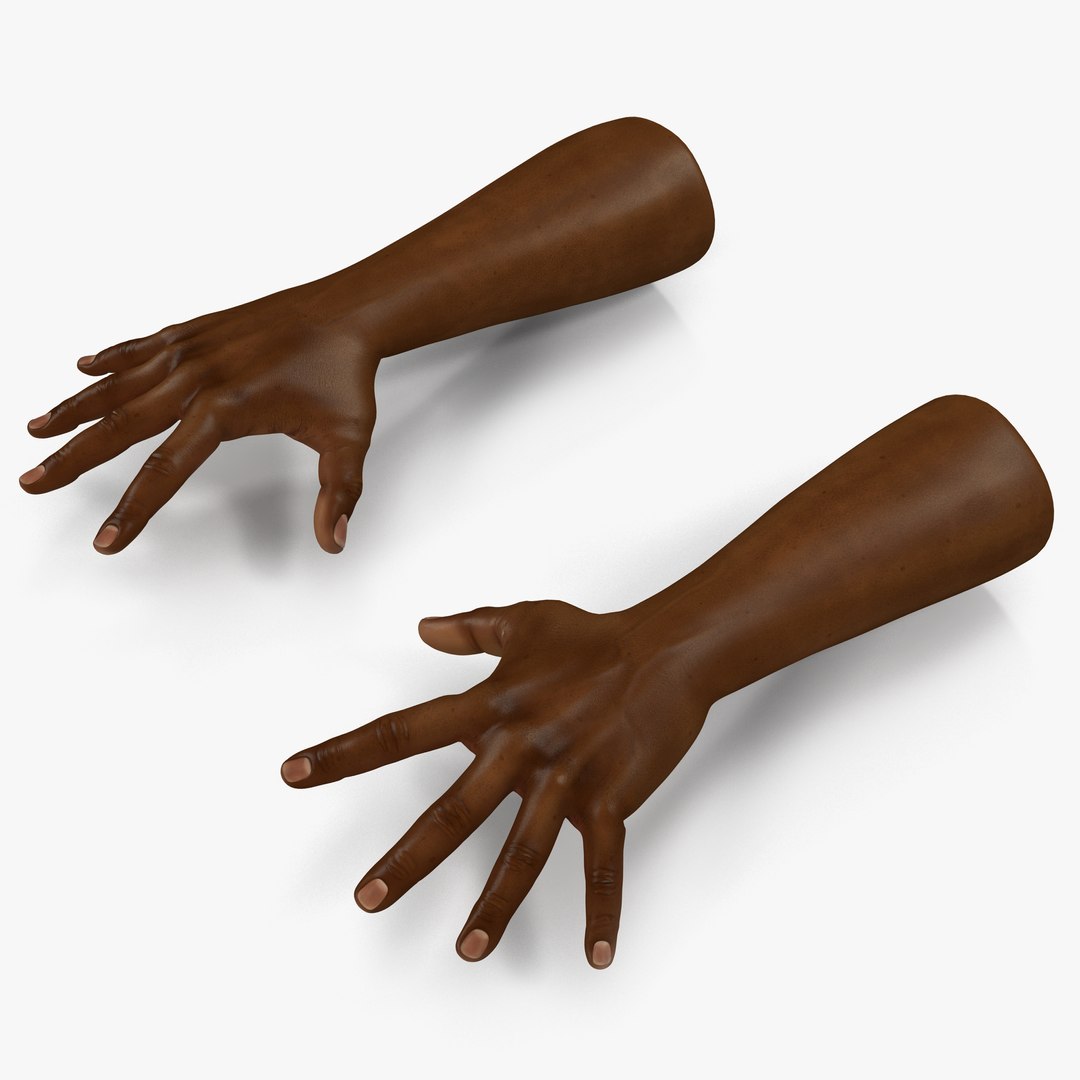 African Man Hands Pose 4 3D Model 3D model preview