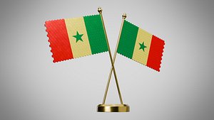3D Table  Flag  of Senegal model