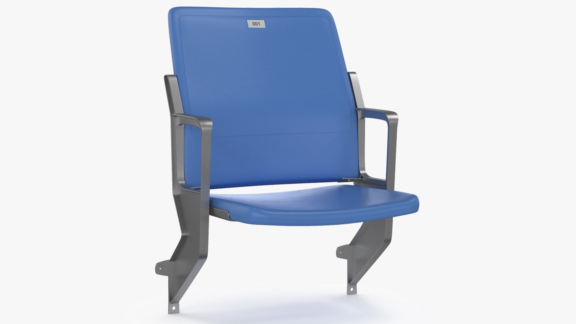 Plastic Stadium Seat Open Wall Mount 3D model preview