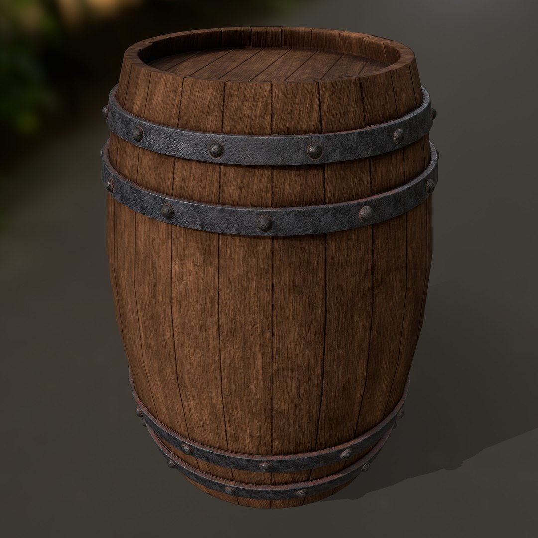 Wood Barrel Model TurboSquid 1279440   16 