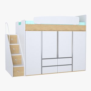3d model photoreal bunk bed