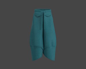 3D Mens Loose Fit Harem Capri Pants Elastic Waist with Drawstring model