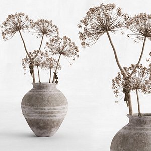 hogweed clay vase 3D model