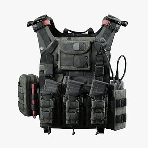 Special Forces Tactical Vest - Game Ready 3D Model