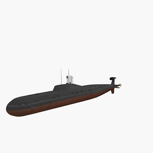971 akula attack submarine 3d max