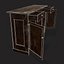 3D model Rustic Cabinet and Drawer