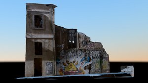 scan building wall graffiti model