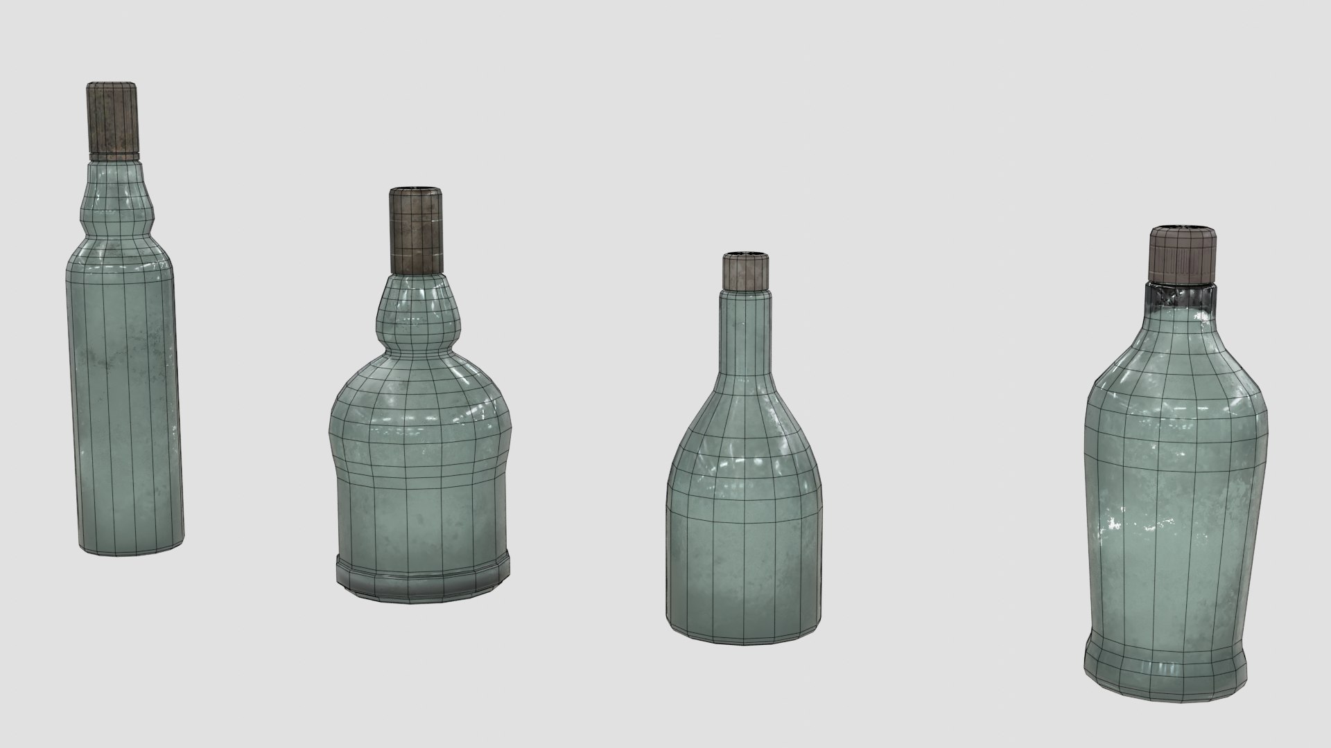 Old Bottles 3D model https://p.turbosquid.com/ts-thumb/Yi/NjVfKm/Zd/wire_0001/jpg/1626181897/1920x1080/fit_q87/7696c06b083eb57f07a17ec52d063afca44b3915/wire_0001.jpg