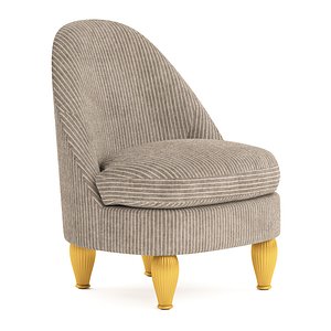 Oval Style Slipper Lounge Armchair model