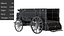 3D Wooden Wagon low polygon