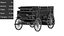 3D Wooden Wagon low polygon