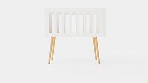 Troll Mini Crib Retro White 3D model