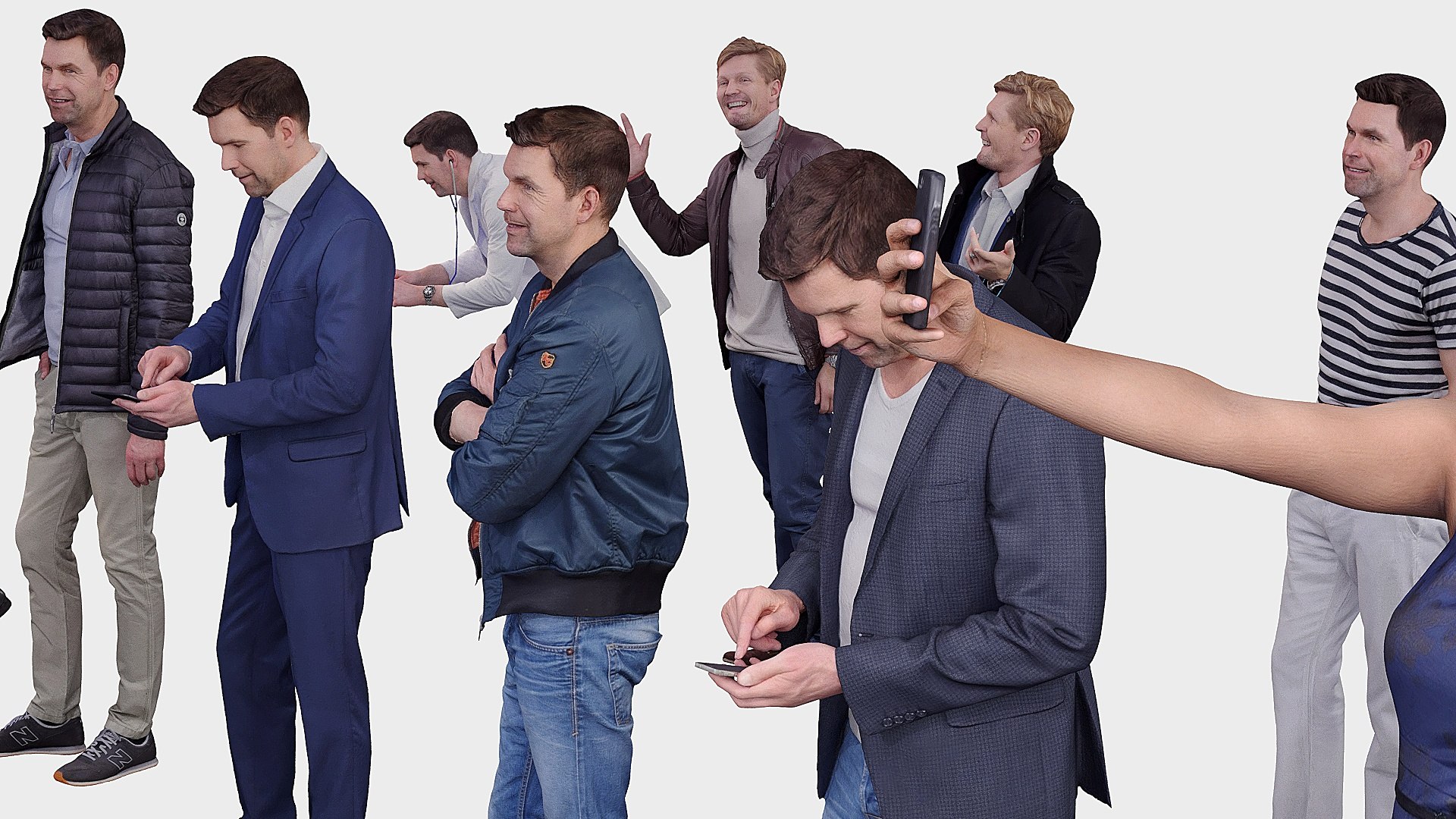 3D A Collection Of Random People In Various Poses 03 - TurboSquid 2402337