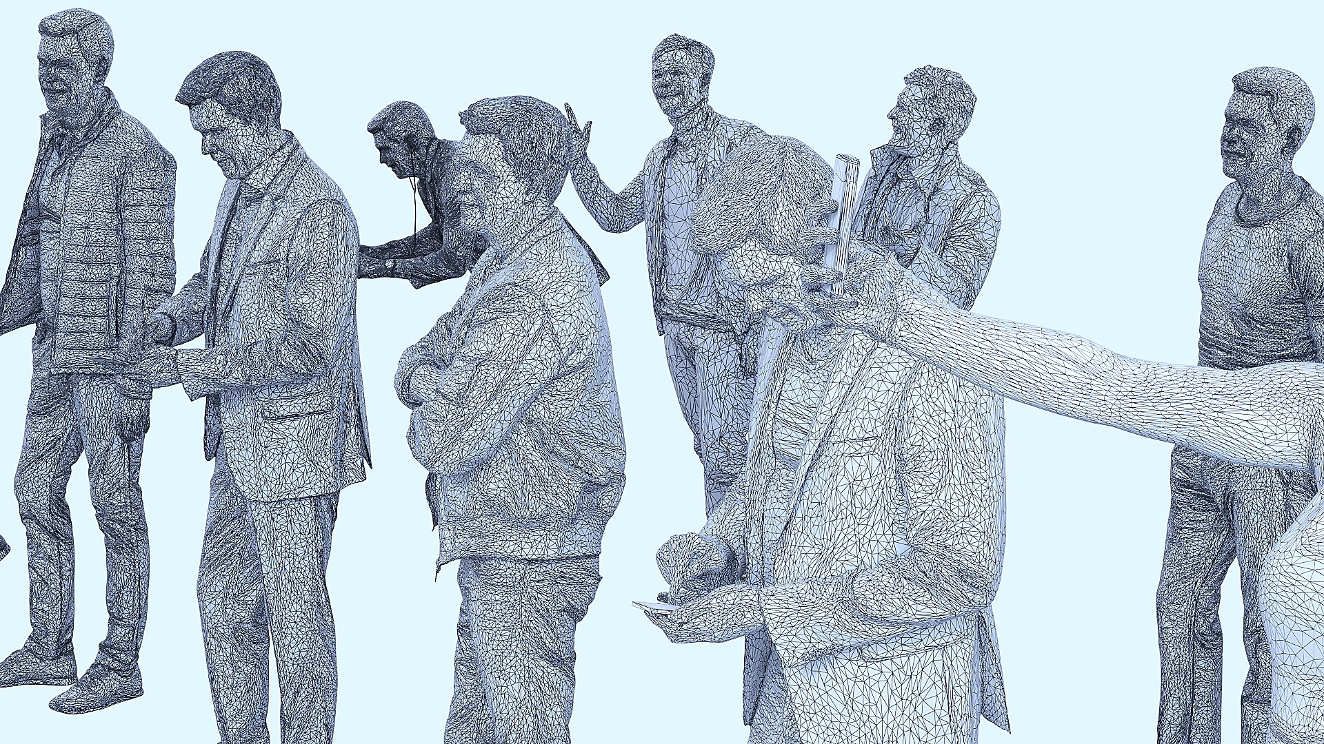 3D A Collection Of Random People In Various Poses 03 - TurboSquid 2402337