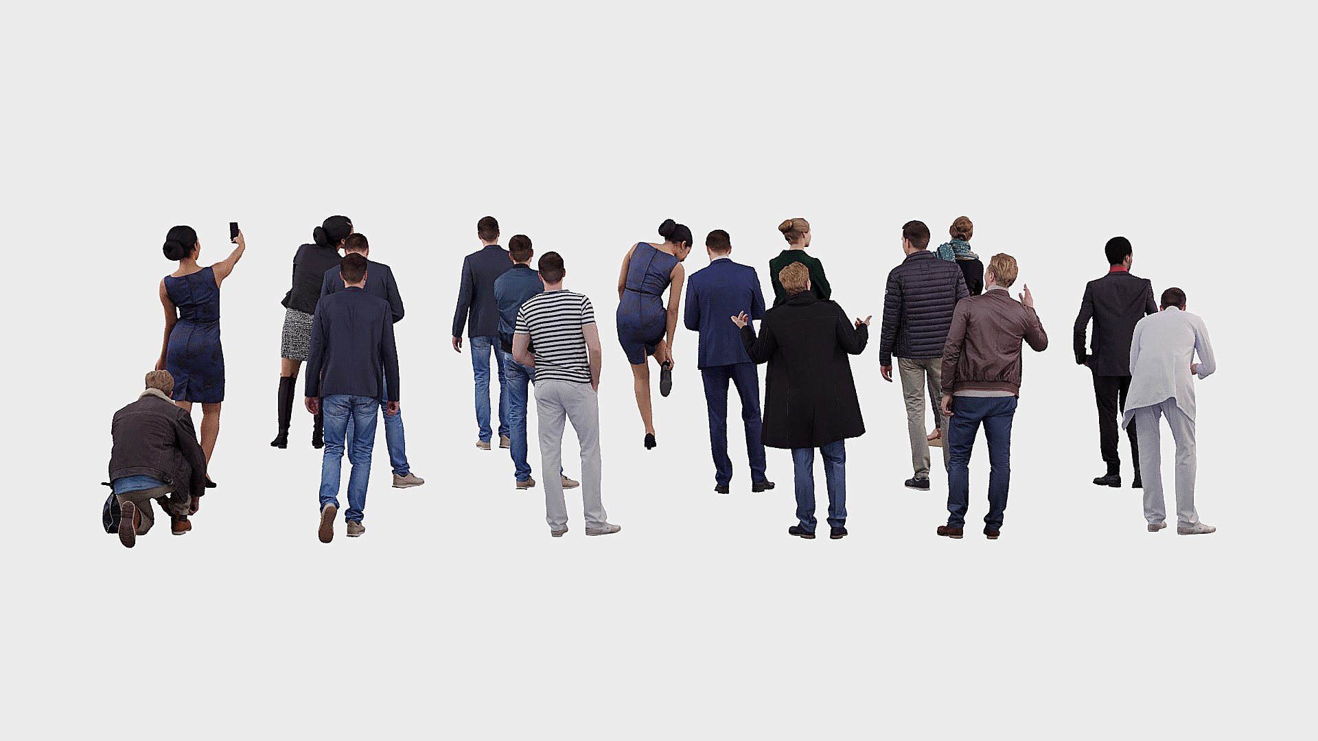 3D A Collection Of Random People In Various Poses 03 - TurboSquid 2402337
