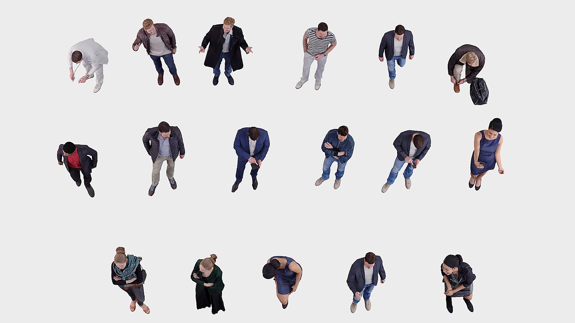 3D A Collection Of Random People In Various Poses 03 - TurboSquid 2402337