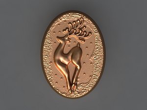 christmas deer 3D model