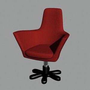 3dsmax red boss chair