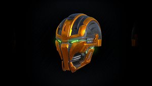 Cyborg Helmet model