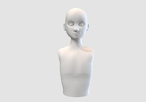 male cartoon torso 3D model