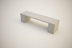 3d outdoor bench model