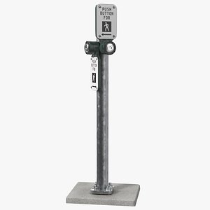 3D model Crosswalk Button