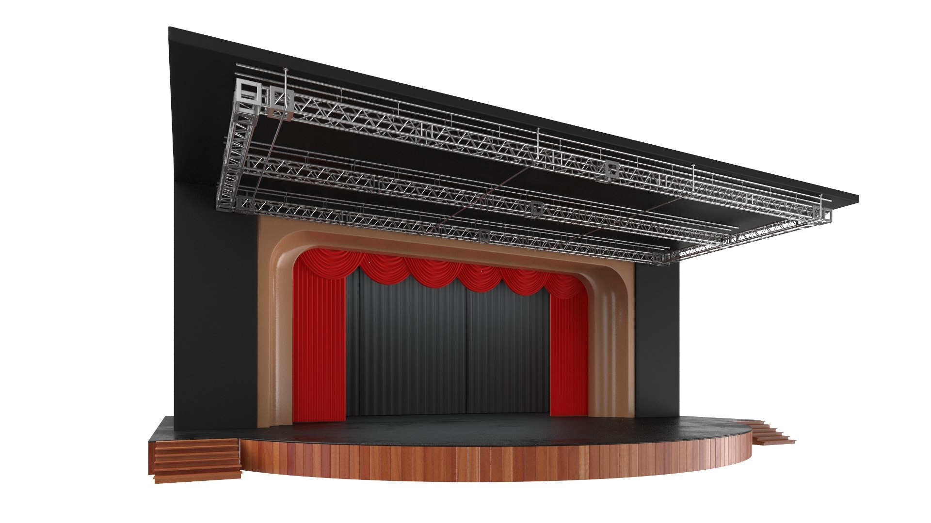 Real theater stage 3D model - TurboSquid 1635431
